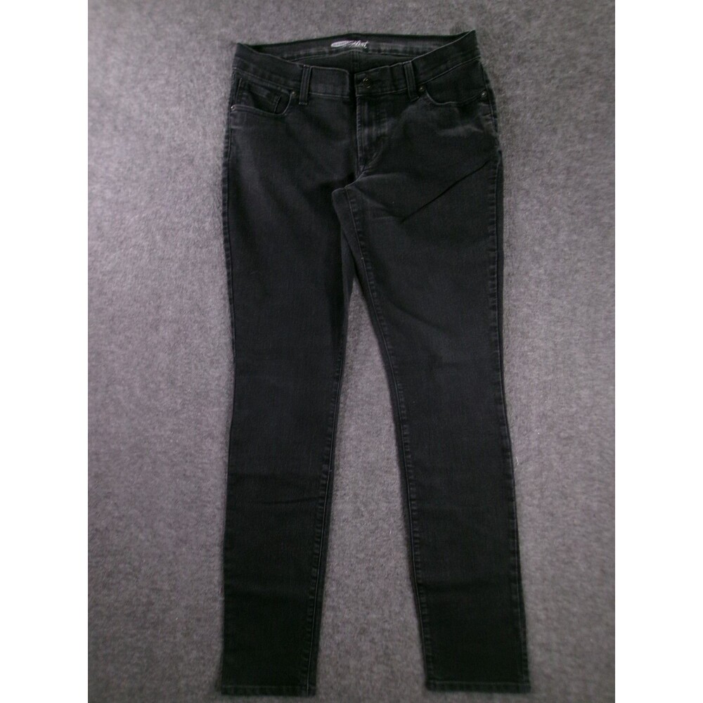 Old Navy The Flirt Jeans Women 8 Long Black Skinny Dark Wash Capsule Causal